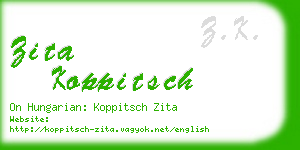 zita koppitsch business card